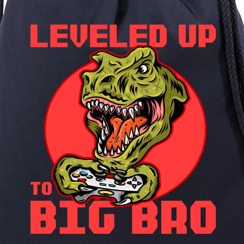 Funny Leveled Up To Big Bro Gamer Gaming Lovers Brother Great Gift Drawstring Bag