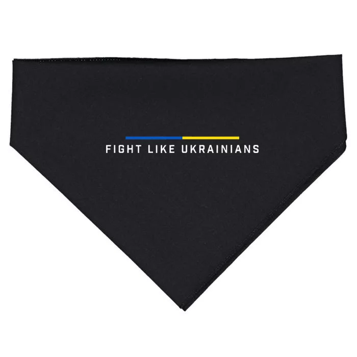 Fight Like Ukrainian Ukraine Flag Support USA-Made Doggie Bandana