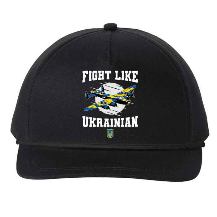 Fight Like Ukrainian I Stand With Ukraine Support Snapback Five-Panel Rope Hat