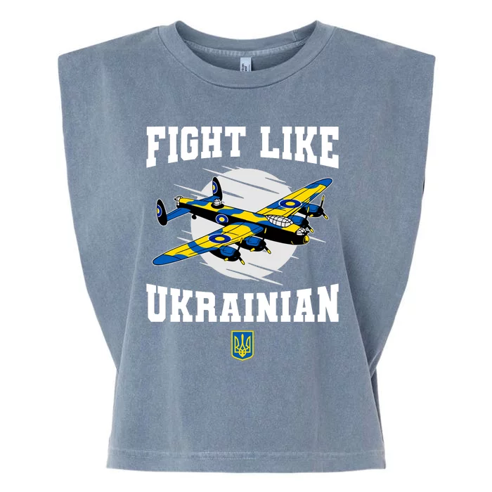 Fight Like Ukrainian I Stand With Ukraine Support Garment-Dyed Women's Muscle Tee