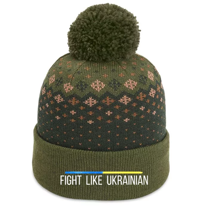 Fight Like Ukrainian The Baniff Cuffed Pom Beanie