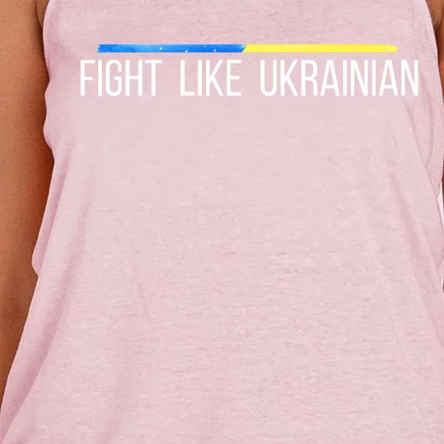 Fight Like Ukrainian Women's Knotted Racerback Tank