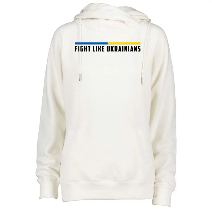 Fight Like Ukrainians Womens Funnel Neck Pullover Hood