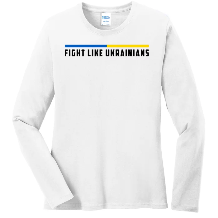 Fight Like Ukrainians Ladies Long Sleeve Shirt