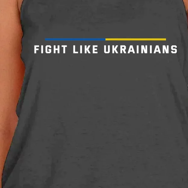 Fight Like Ukrainians Women's Knotted Racerback Tank