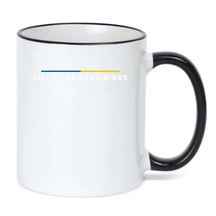 Fight Like Ukrainians Black Color Changing Mug