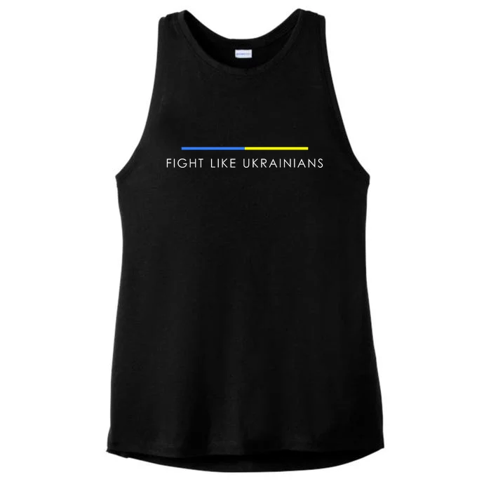 Fight Like Ukrainians Ukraine Ukrainian Ladies Tri-Blend Wicking Tank