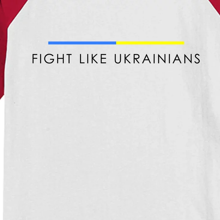 Fight Like Ukrainians Ukraine Ukrainian Kids Colorblock Raglan Jersey