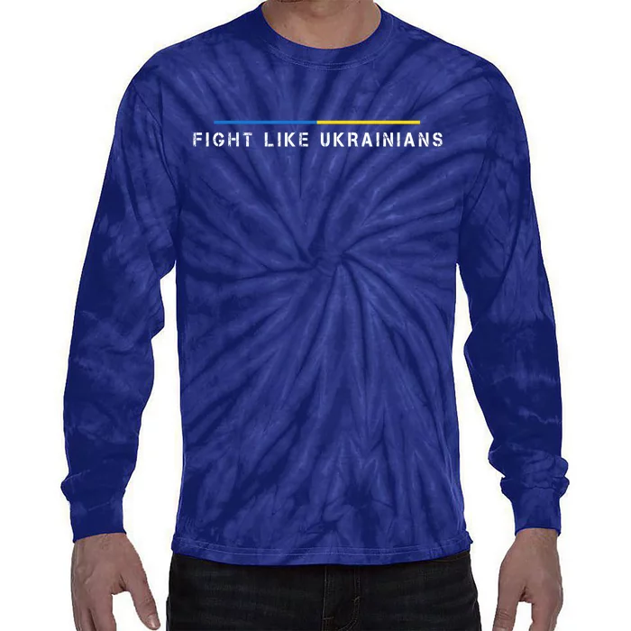 Official Fight Like Ukrainians Tie-Dye Long Sleeve Shirt