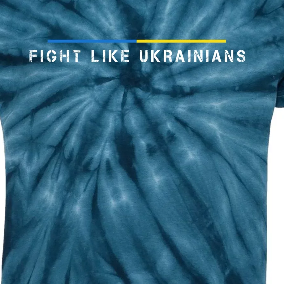 Official Fight Like Ukrainians Kids Tie-Dye T-Shirt