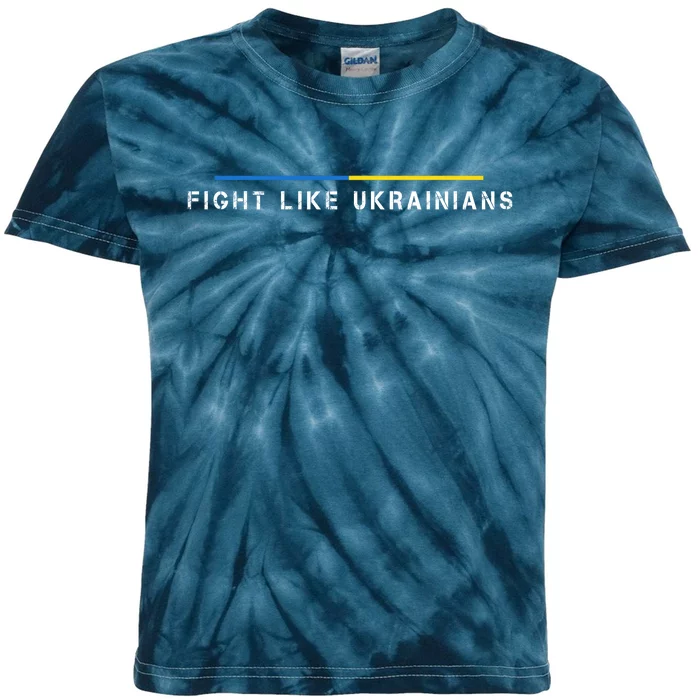 Official Fight Like Ukrainians Kids Tie-Dye T-Shirt