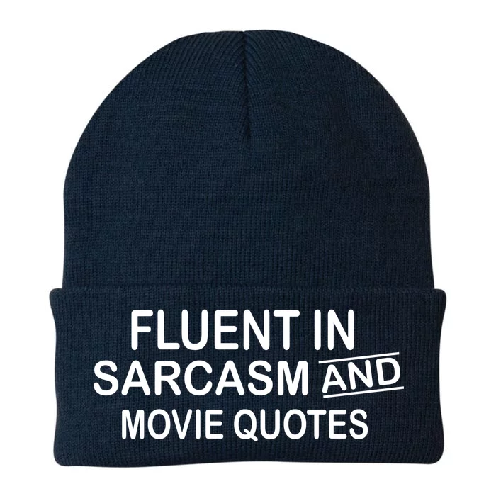 Fluent In Sarcasm And Movie Quotes Knit Cap Winter Beanie