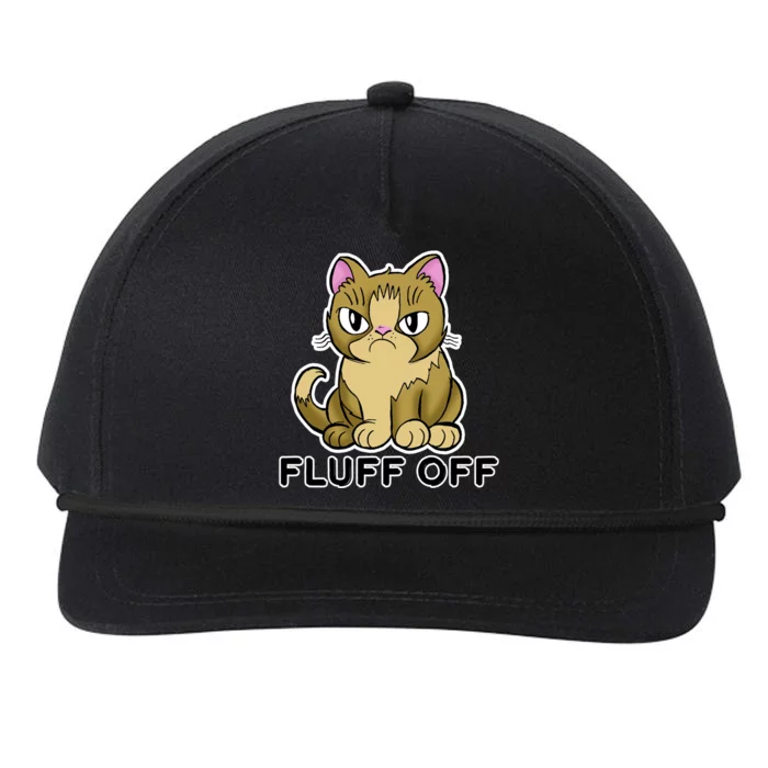 Fluff Off Funny Cat Snapback Five-Panel Rope Hat