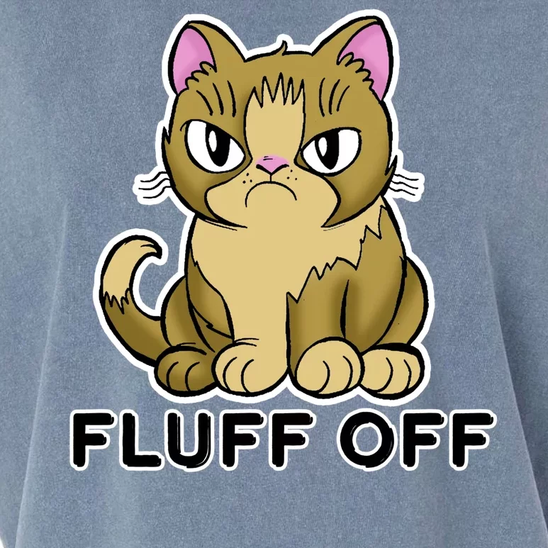 Fluff Off Funny Cat Garment-Dyed Women's Muscle Tee