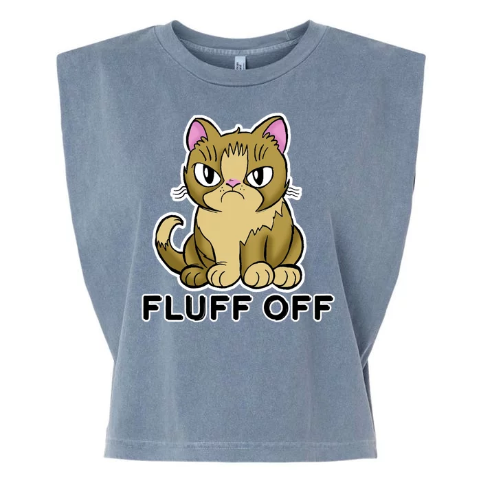 Fluff Off Funny Cat Garment-Dyed Women's Muscle Tee