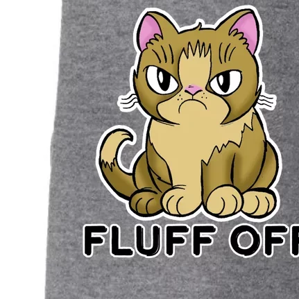 Fluff Off Funny Cat Doggie 3-End Fleece Hoodie