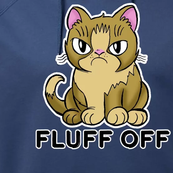 Fluff Off Funny Cat Performance Fleece Hoodie