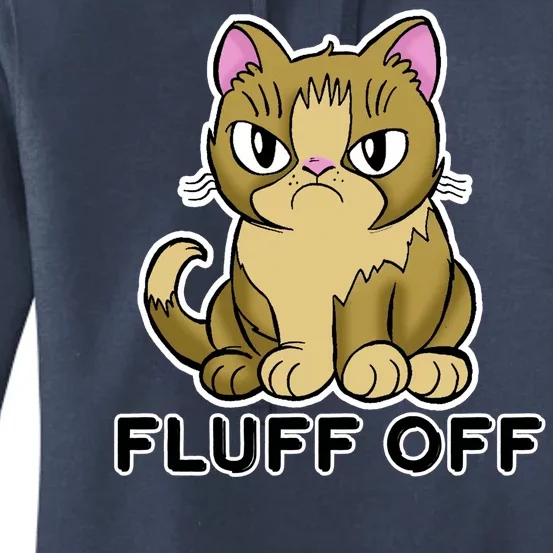 Fluff Off Funny Cat Women's Pullover Hoodie