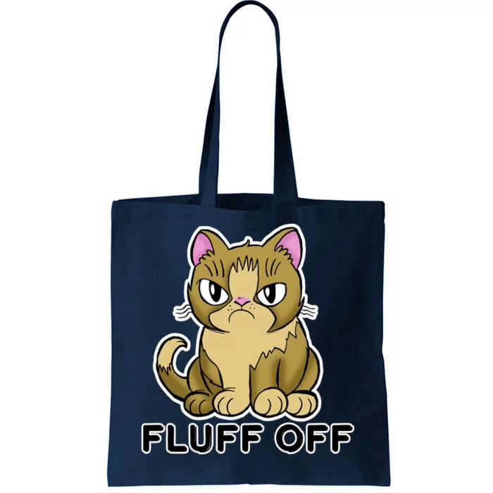 Fluff Off Funny Cat Tote Bag