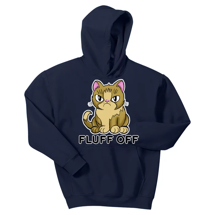 Fluff Off Funny Cat Kids Hoodie