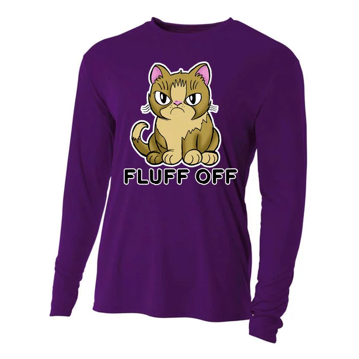 Fluff Off Funny Cat Cooling Performance Long Sleeve Crew