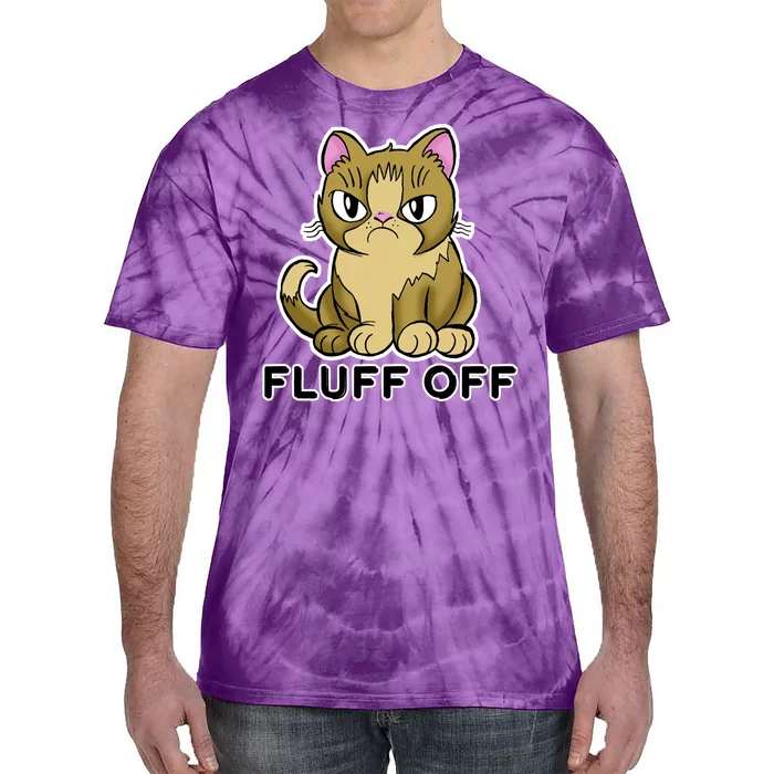 Fluff Off Funny Cat Tie-Dye T-Shirt