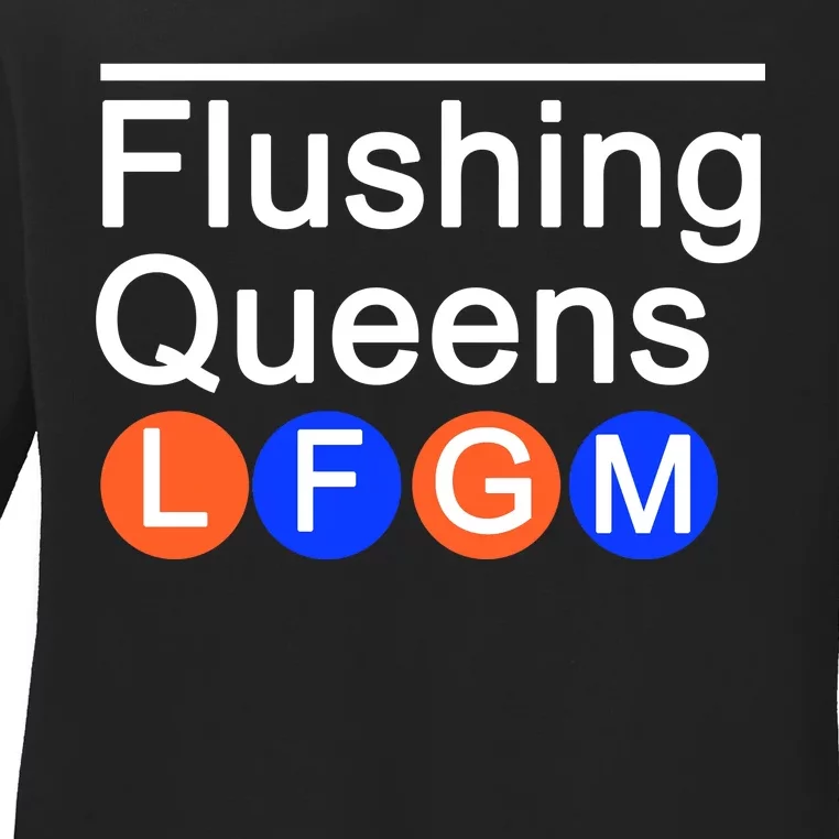 Flushing Queens LFGM Ladies Long Sleeve Shirt