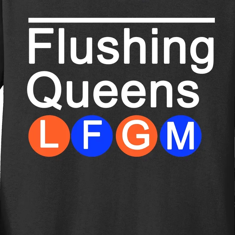 Flushing Queens LFGM Kids Long Sleeve Shirt