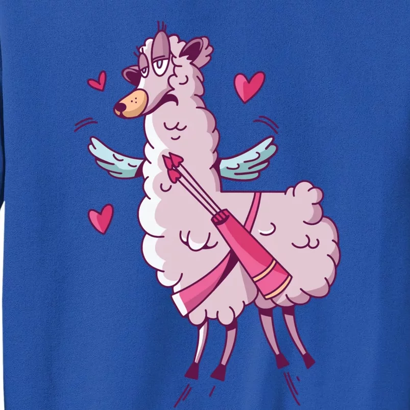 Funny Llama Valentines Day Alpaca Meaningful Gift Tall Sweatshirt