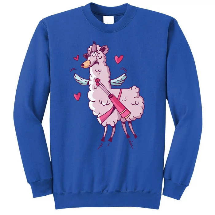 Funny Llama Valentines Day Alpaca Meaningful Gift Tall Sweatshirt