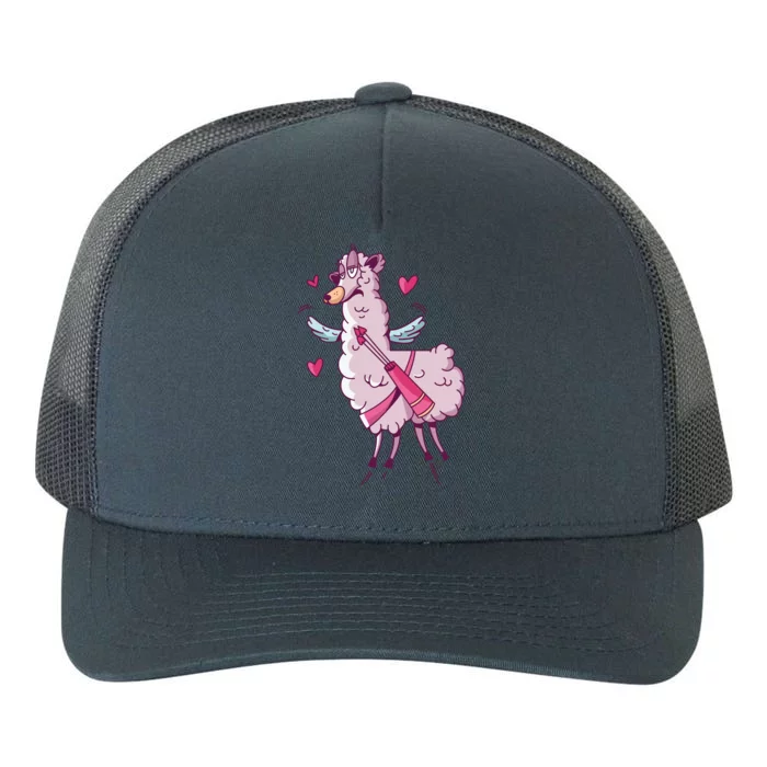 Funny Llama Valentines Day Alpaca Meaningful Gift Yupoong Adult 5-Panel Trucker Hat