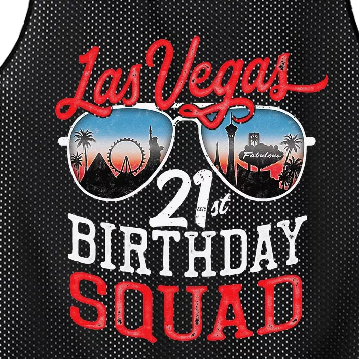 funny Las Vegas 21st Birthday Squad Mesh Reversible Basketball Jersey Tank