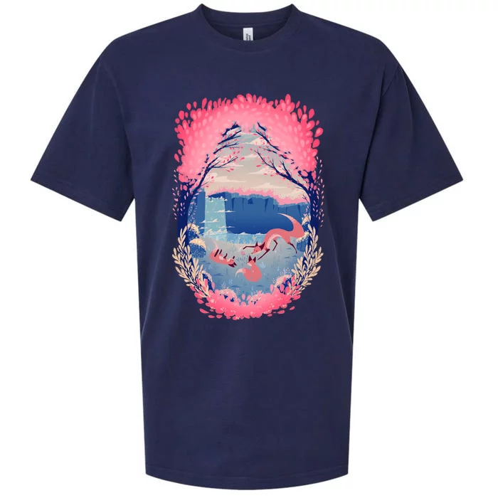 Fox Life View Illustration Sueded Cloud Jersey T-Shirt