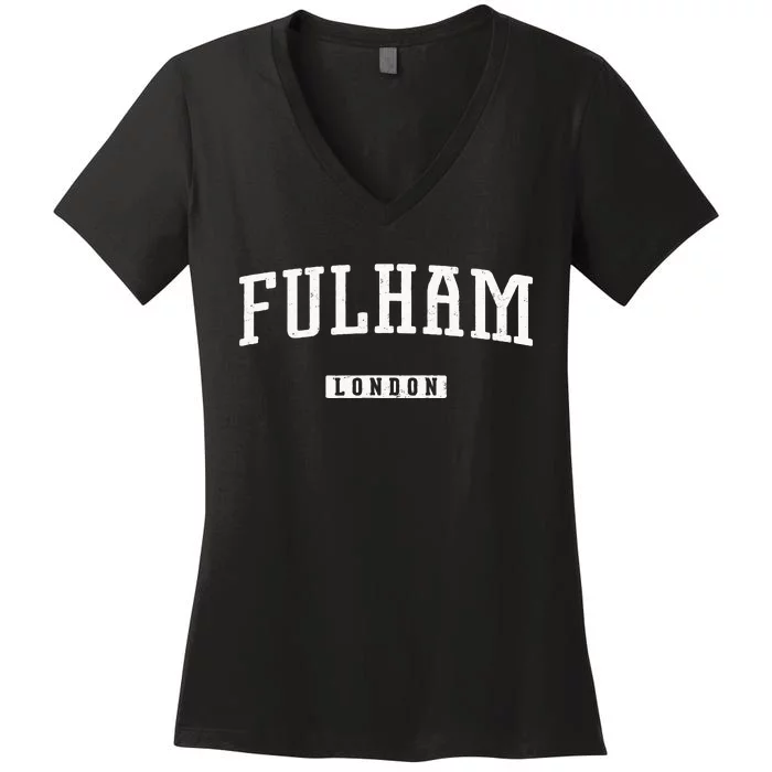 Fulham London Vintage Women's V-Neck T-Shirt