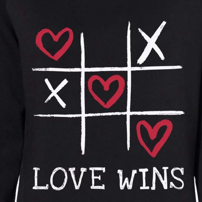 Fun Love Wins Love Always Wins Valentines Day Gift Womens California Wash Sweatshirt