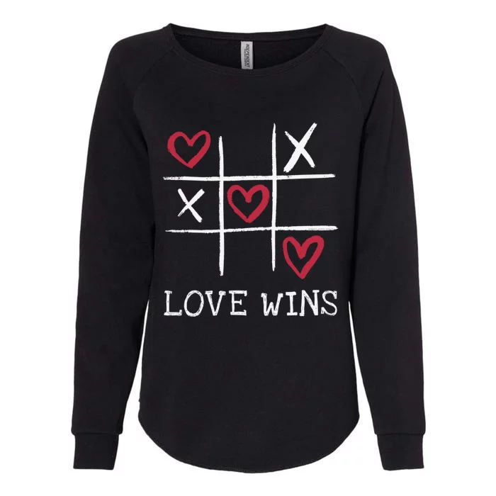 Fun Love Wins Love Always Wins Valentines Day Gift Womens California Wash Sweatshirt