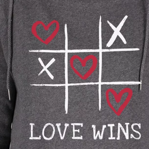 Fun Love Wins Love Always Wins Valentines Day Gift Womens Funnel Neck Pullover Hood