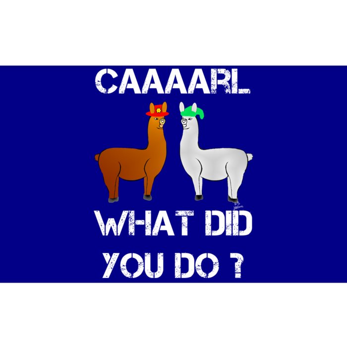 Funny Llama With Hats Gift Lama With Hat Carl What Did You Do Gift Bumper Sticker