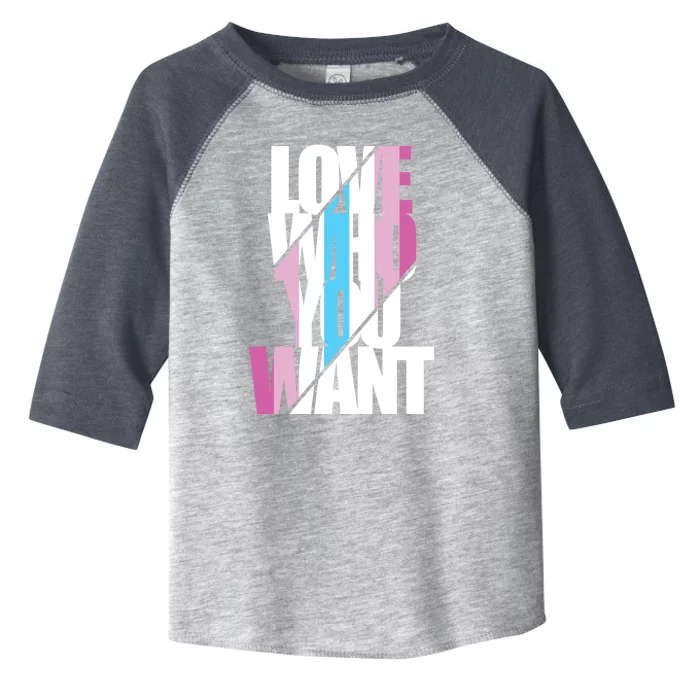 Fem Love Who You Want Gift Toddler Fine Jersey T-Shirt