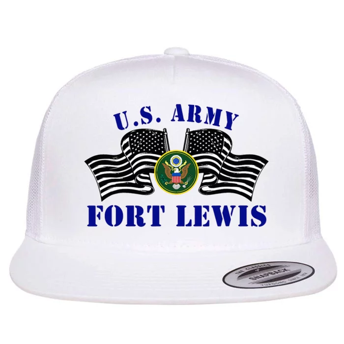 Fort Lewis Washington Ft Lewis Washington U.S A.R.M.Y Base Flat Bill Trucker Hat