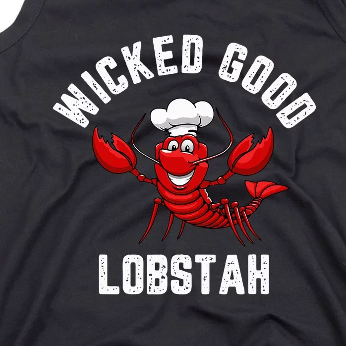 Funny Lobster Wicked Good Lobstah Maine New England Tank Top