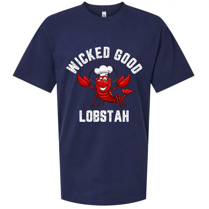 Funny Lobster Wicked Good Lobstah Maine New England Sueded Cloud Jersey T-Shirt