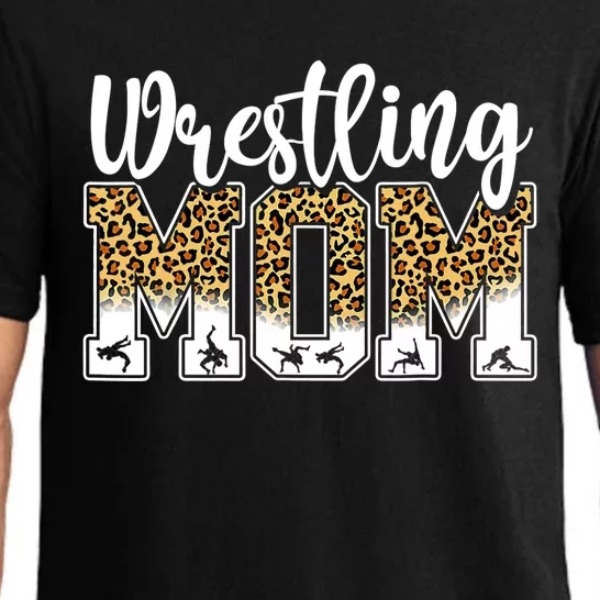 Funny Leopard Wrestling Mom Women Wrestler Mother's Day Pajama Set