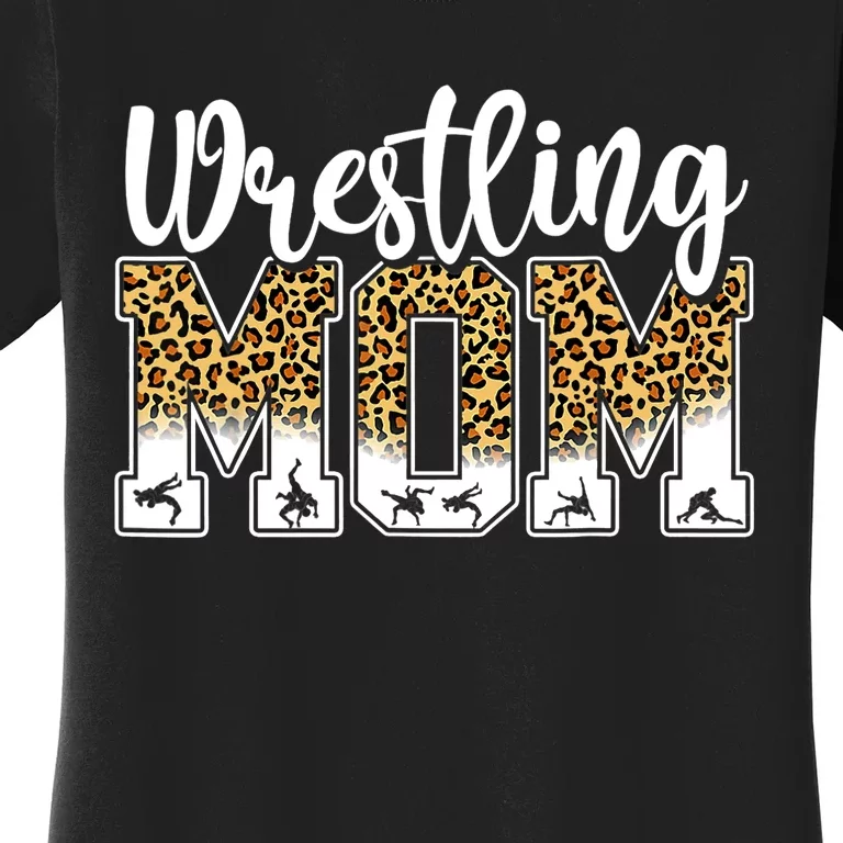 Funny Leopard Wrestling Mom Women Wrestler Mother's Day Women's T-Shirt