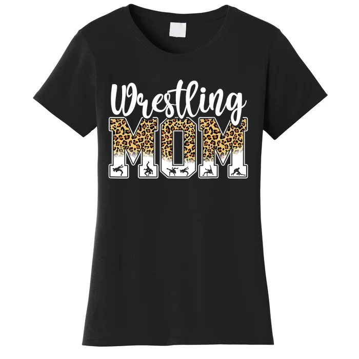 Funny Leopard Wrestling Mom Women Wrestler Mother's Day Women's T-Shirt