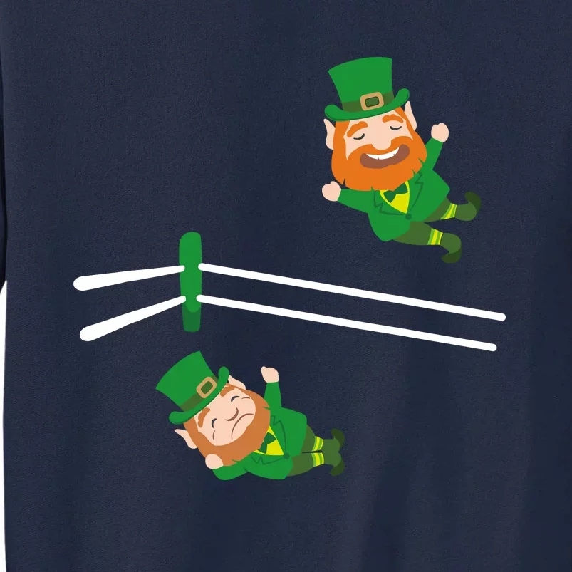 Funny Leprechaun Wrestling St Patricks Day Tall Sweatshirt