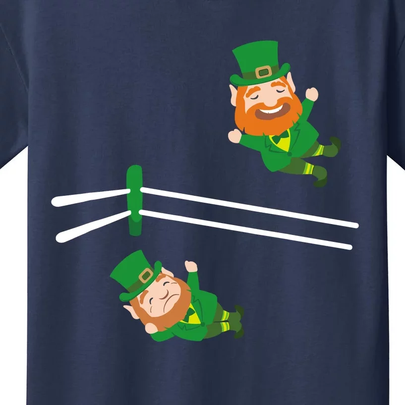 Funny Leprechaun Wrestling St Patricks Day Kids T-Shirt