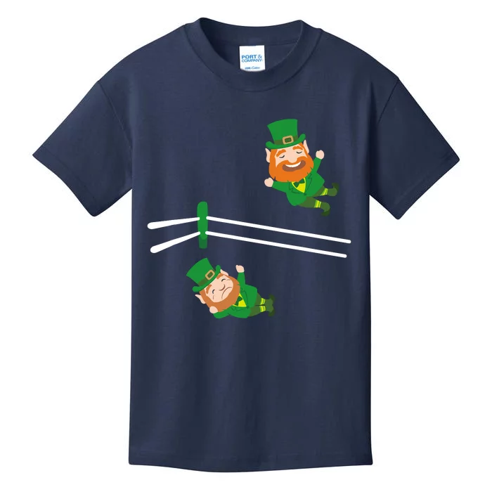 Funny Leprechaun Wrestling St Patricks Day Kids T-Shirt