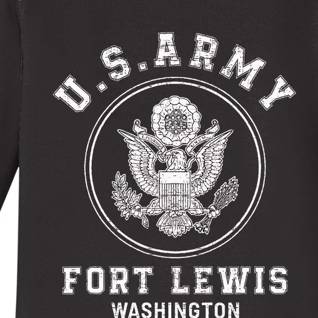 Fort Lewis Washington Army Base Baby Long Sleeve Bodysuit