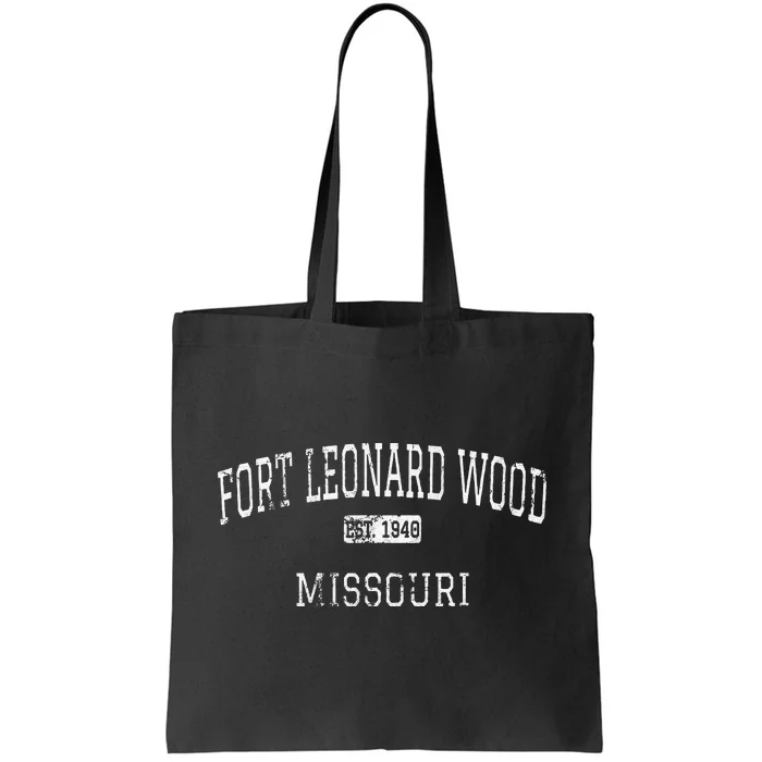 Fort Leonard Wood Missouri Mo Vintage Tote Bag